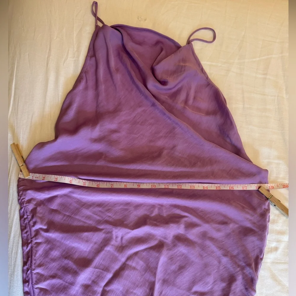 Free People Lilac Ruched Slip Midi Dress